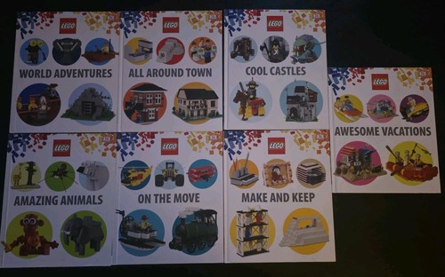DK LEGO Hardcover Book Lot of 7 Castles Animals Vacations Town