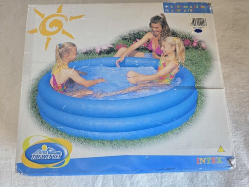 Vintage 2001 Intex The Wet Set Blue 3-Ring Inflatable Pool