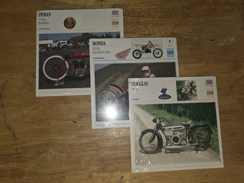 Classic Motorcycles Collector Cards Lot Douglas Honda Indian