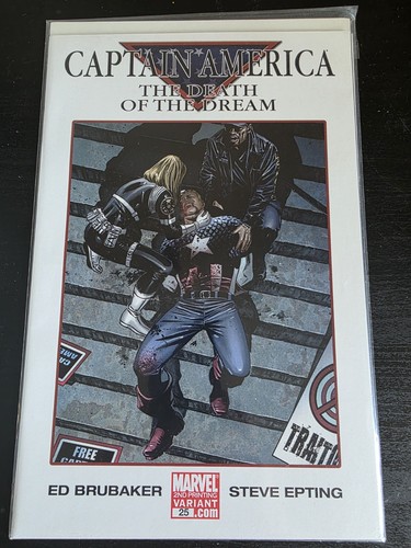 Captain America #25 (2007) Death of the Dream 2nd Print Variant