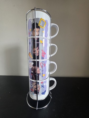Friends TV Show Stacking Mug Set with Metal Stand