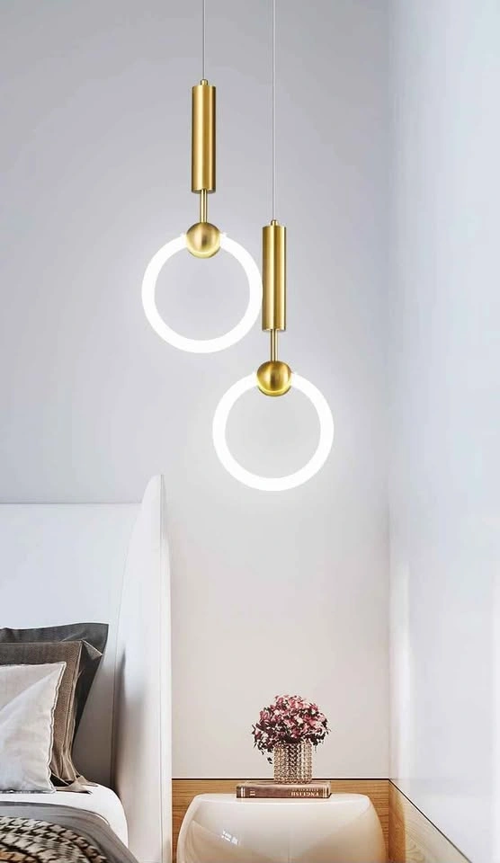 BRAND NEW ADCTHOME 2 Lights Gold Modern LED Pendant Light - photo 2