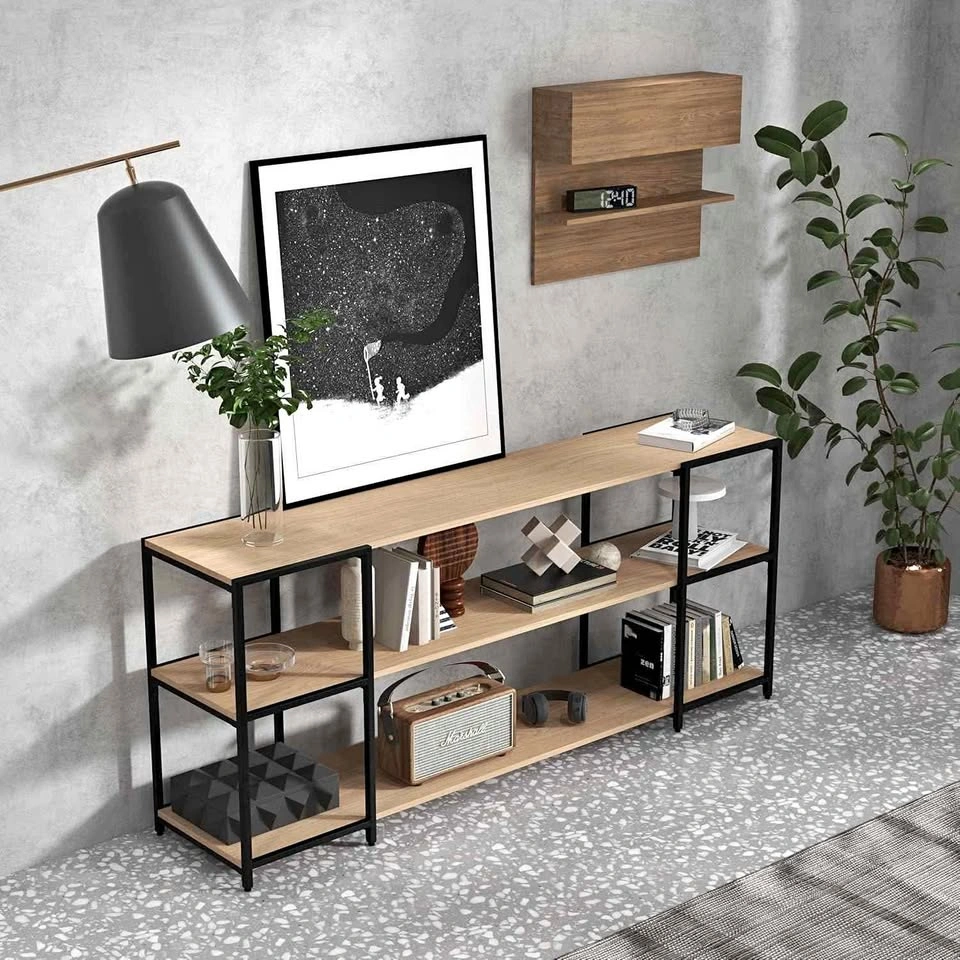 CB Home 71 Inch Wide Console Table - TV Stand - Shelving System