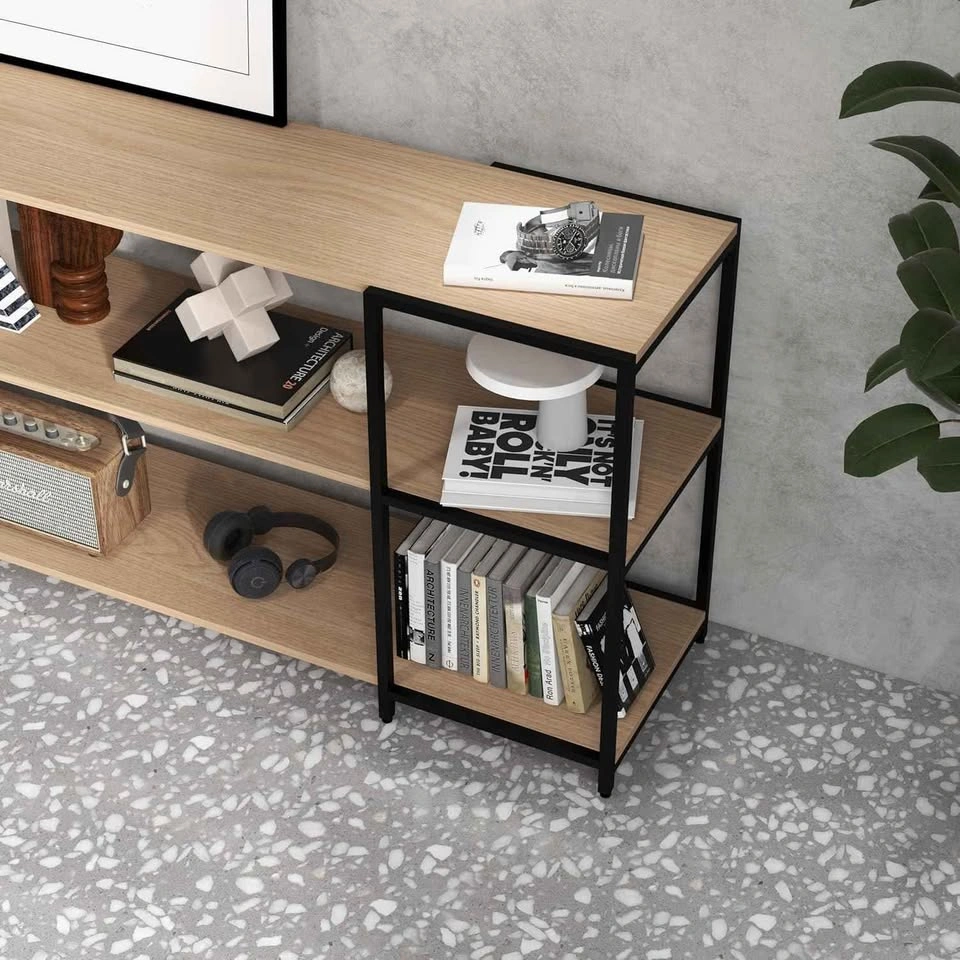 CB Home 71 Inch Wide Console Table - TV Stand - Shelving System - photo 4