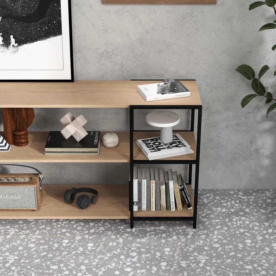 CB Home 71 Inch Wide Console Table - TV Stand - Shelving System - photo 5