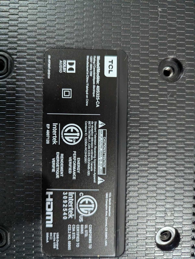 TCL 40-inch Smart LED TV with mounting bracket and feet - photo 4