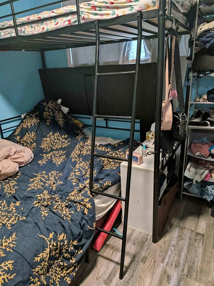 Twin Metal Loft Bed Frame