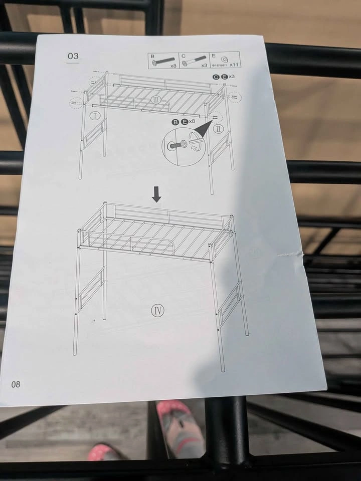 Twin Metal Loft Bed Frame - photo 4