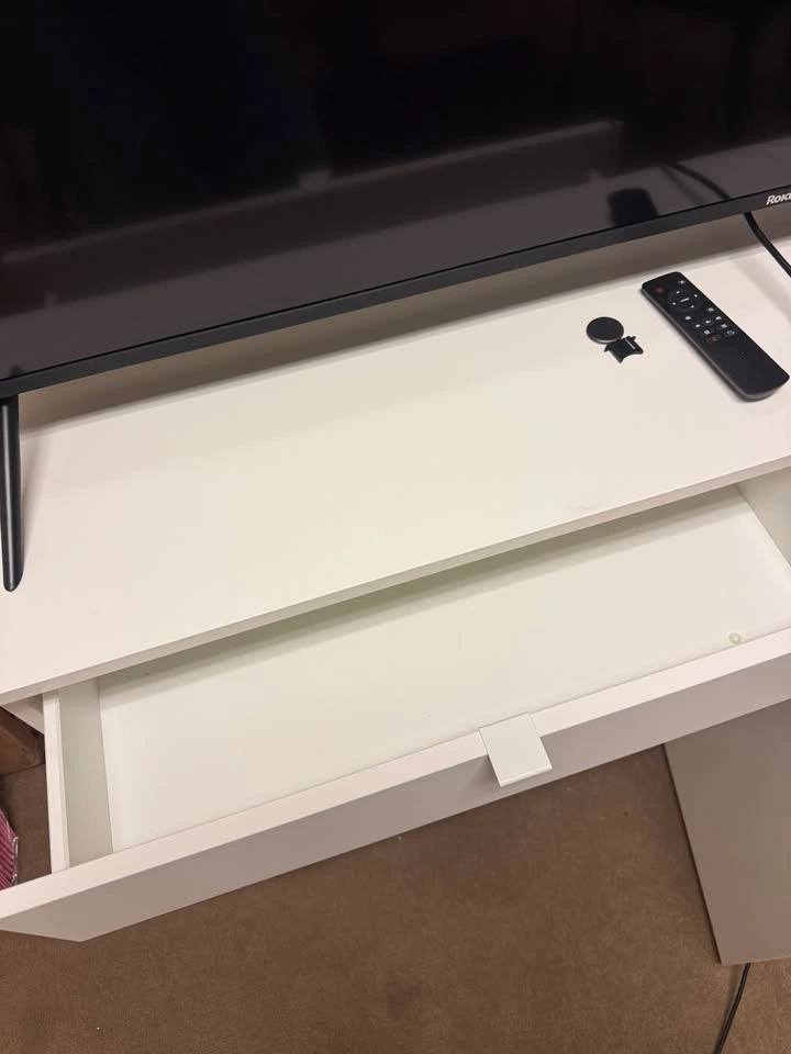 White Dresser/TV Stand! Already assembled, light office use only - photo 2