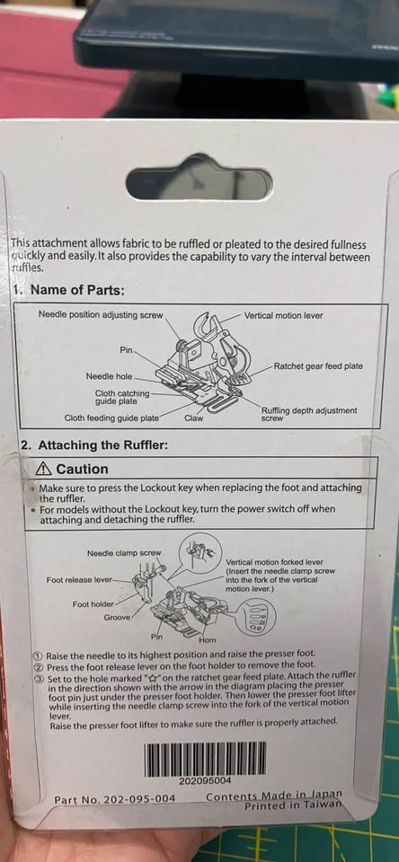 Janome sewing machine Ruffler - photo 2