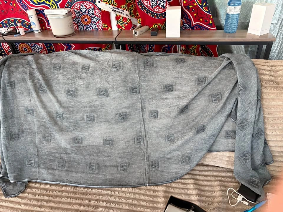 Handmade Zucca Print chiffon scarf