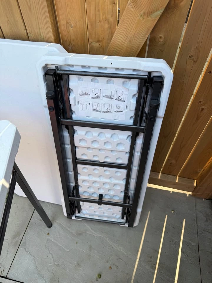 White Plastic Folding Utility Tables - photo 3