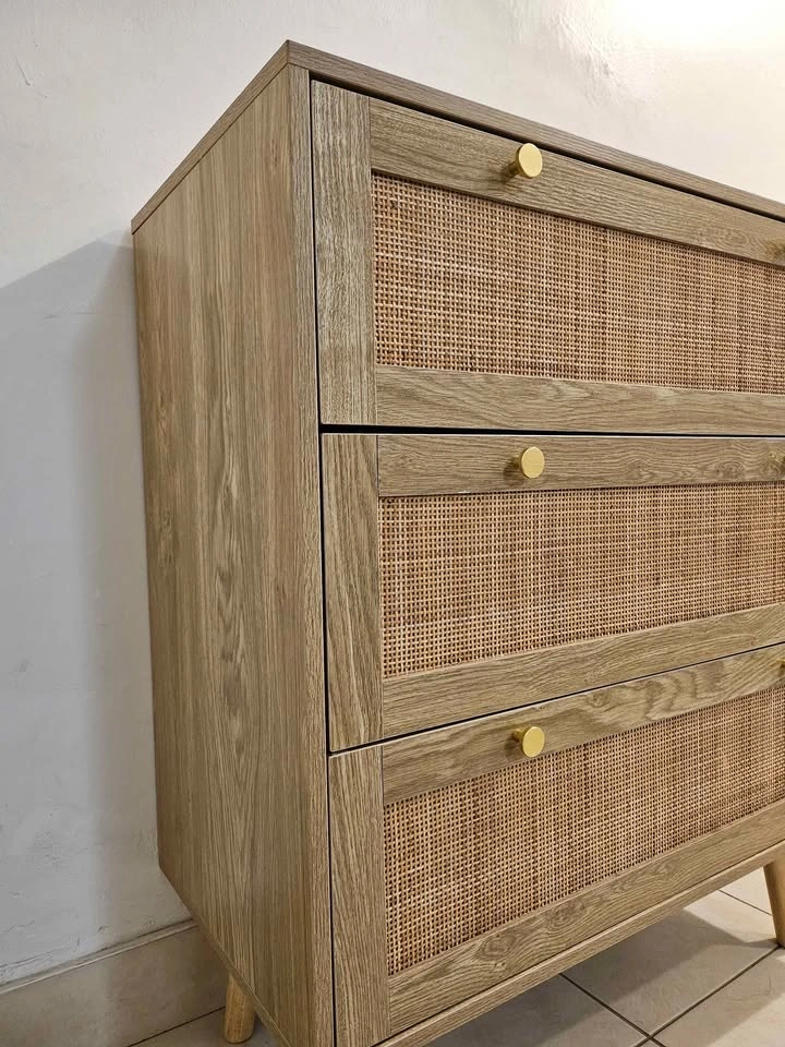 3-Drawer Rattan Dresser - photo 3