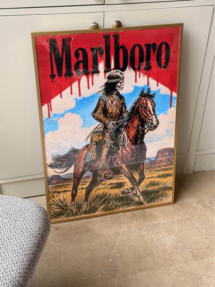 Retro Marlboro Cowboy Pop Art Print | Framed 20x28 - photo 2