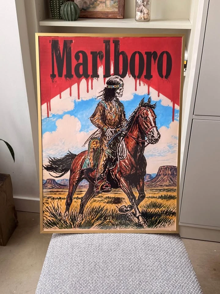 Retro Marlboro Cowboy Pop Art Print | Framed 20x28 - photo 4