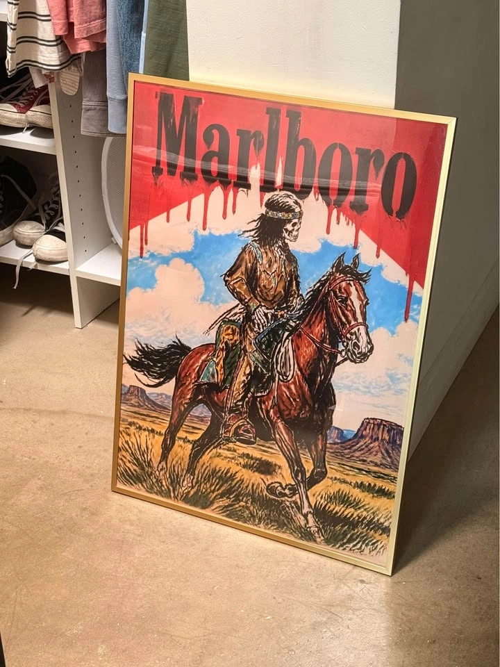 Retro Marlboro Cowboy Pop Art Print | Framed 20x28 - photo 5