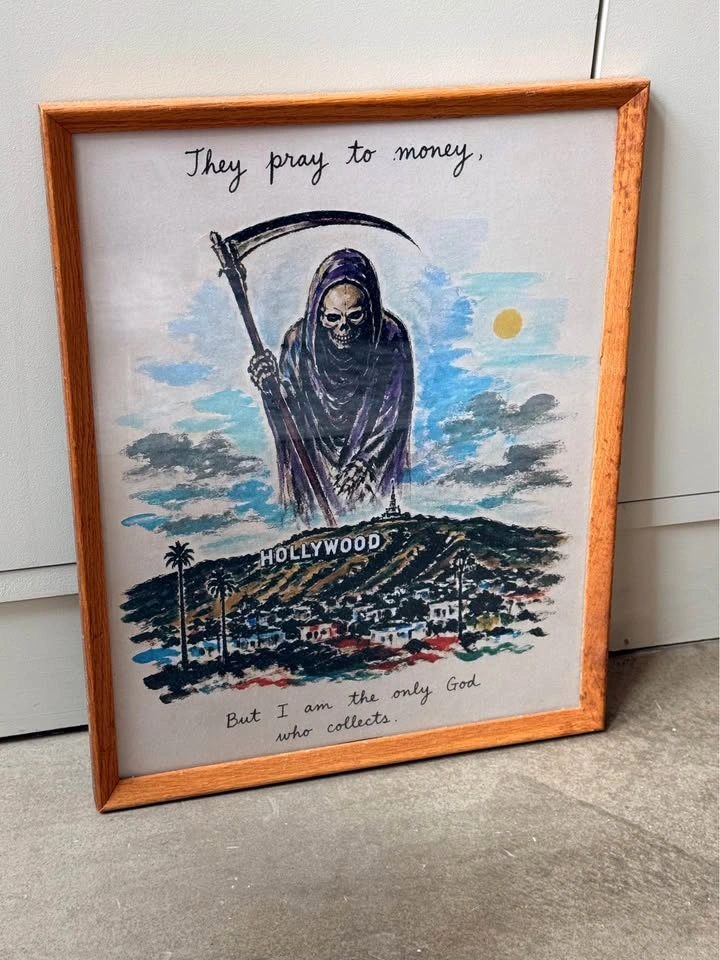 Framed 11x14 Hollywood Grim Reaper Art Print - photo 2