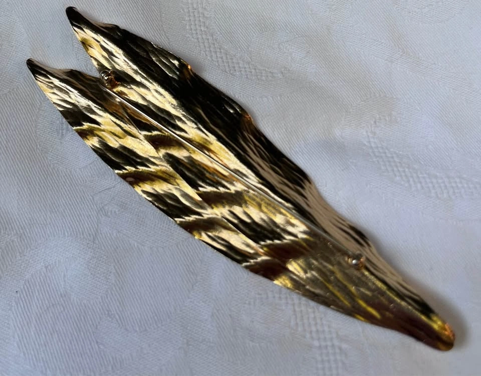Vintage Gold Tone Dusty Leaf Brooch Napier - 1981 - photo 2
