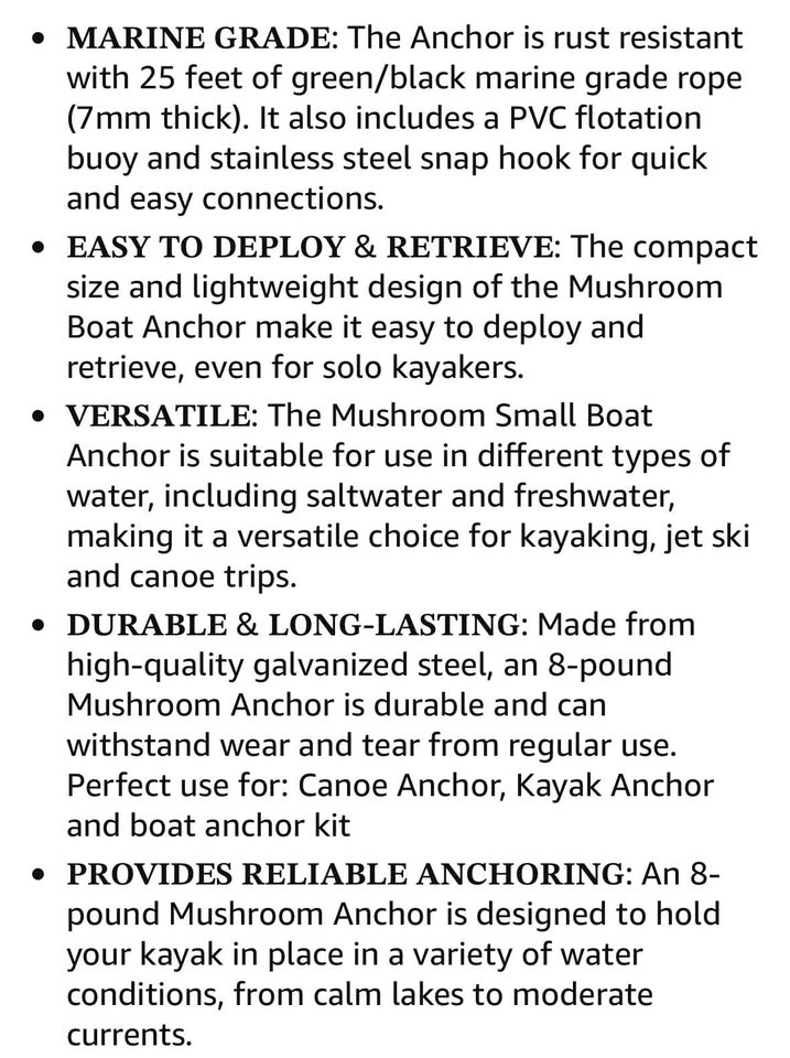 Anchor Mushroom 8LB - photo 3