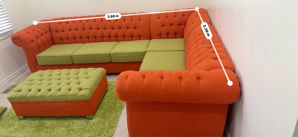 Custom 2-Tone Sofa - Like New Condition - photo 5