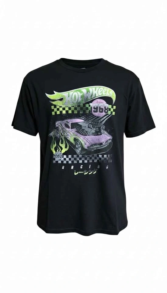 Hot Wheels Racing Graphic Tee Black Shirt Since 1968 Retro Muscl