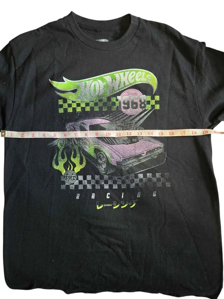 Hot Wheels Racing Graphic Tee Black Shirt Since 1968 Retro Muscl - photo 3