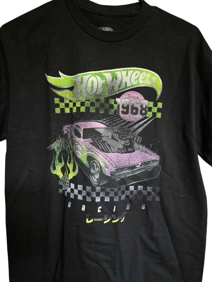 Hot Wheels Racing Graphic Tee Black Shirt Since 1968 Retro Muscl - photo 5