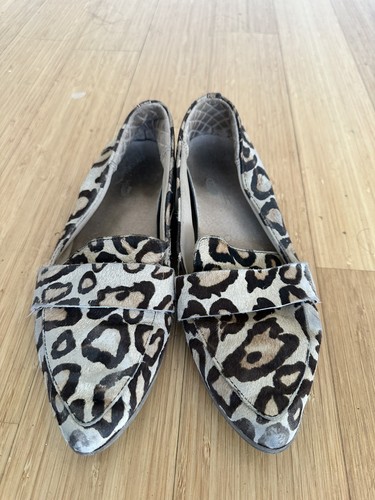 Leopard Print Pointed Toe Women's Loafers Taupe Size 6.5 - photo 3