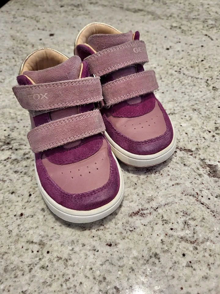 GEOX purple velcro kids sneakers size 25