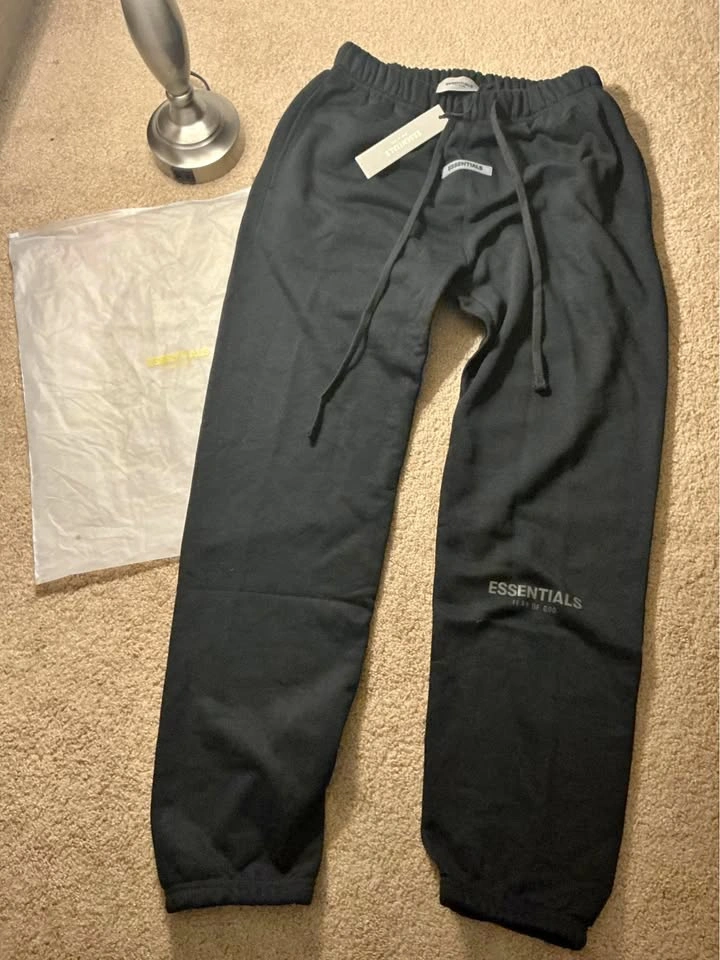 Fear of God Essentials Track Pants 'Black Reflective'