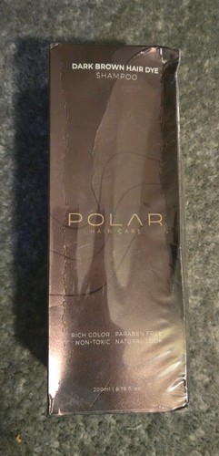 Polar Haircare Dark Brown Hair Dye Shampoo for Gray Hair