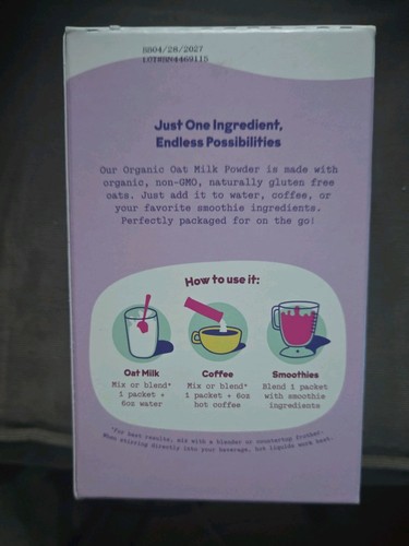 JOI Organic Oat Milk Plant Based Milk Powder 10 Servings - photo 3
