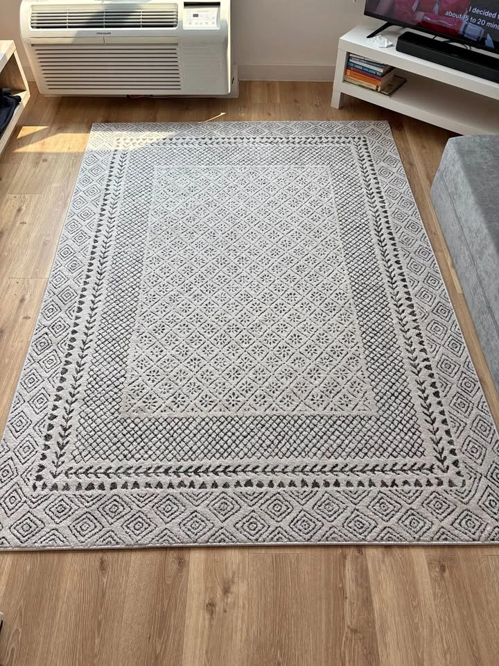 MOVING OUT SALE: Charcoal area Rug