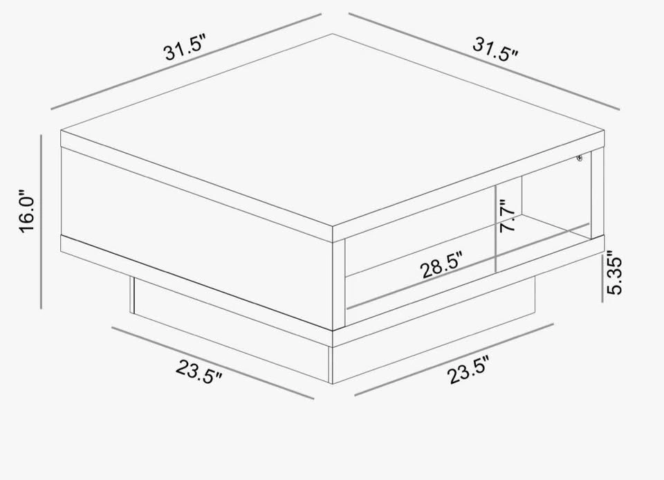 MOVING OUT SALE: Modern coffee table with storage - photo 2