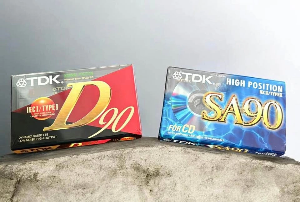 NOS TDK D90 and SA90 Blank Audio Cassette Tapes