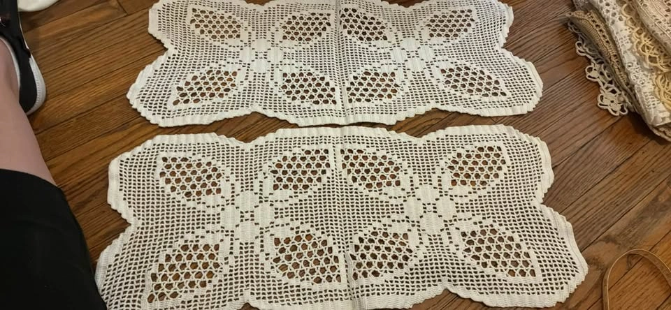Crochet runner vintage set - photo 2