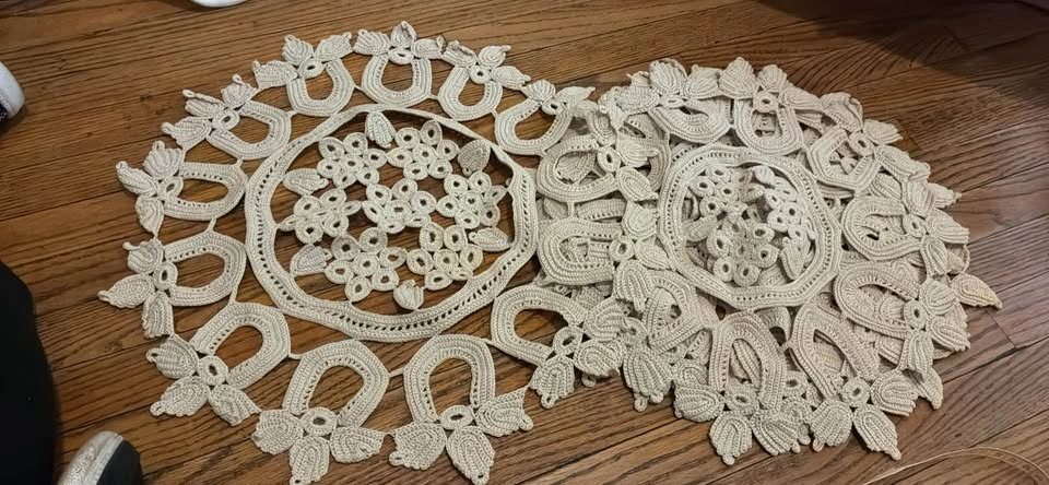 Crochet runner vintage set - photo 5