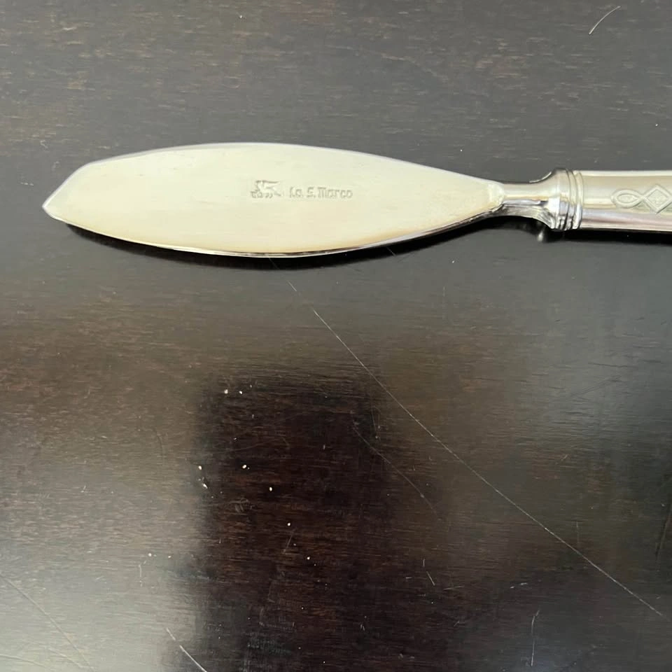 La S. Marco Italy ARG 1000 Silver-Plated Butter Knife - photo 2