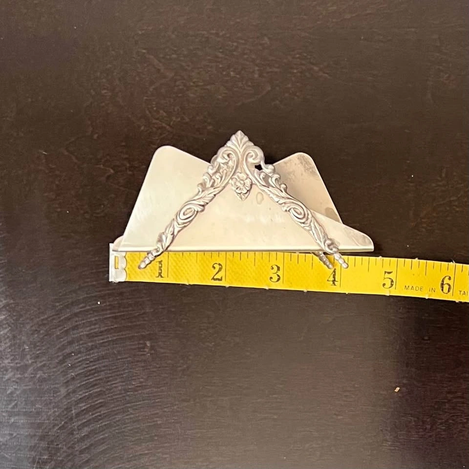 Vintage Silver-plated Small Napkin Holder / Letter Holder - photo 5