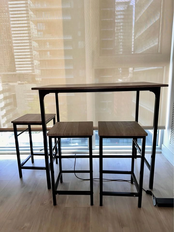 Bar Height Dining Table Set with 4 stools - photo 2