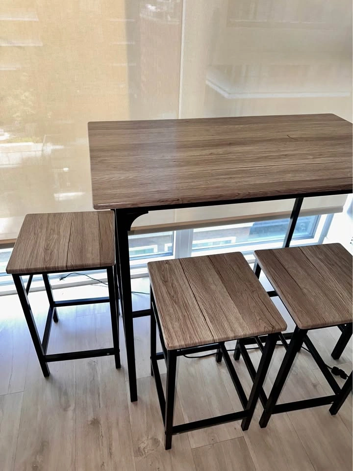 Bar Height Dining Table Set with 4 stools - photo 3