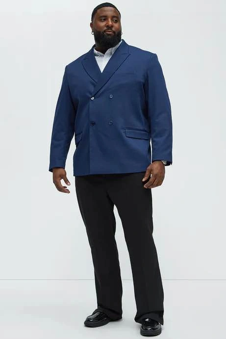 Fashion Nova Double Breasted Blazer Jacket Navy 3XL XXXL 52-54 - photo 2