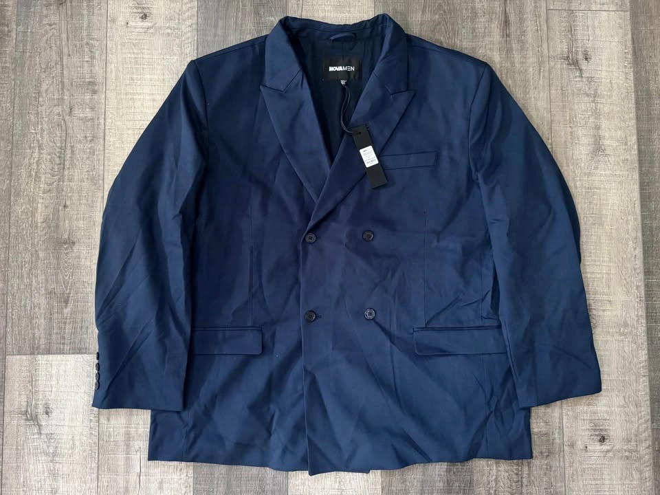 Fashion Nova Double Breasted Blazer Jacket Navy 3XL XXXL 52-54 - photo 5