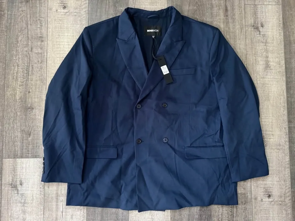 Fashion Nova Double Breasted Blazer Jacket Navy 3XL XXXL 52-54 - photo 5