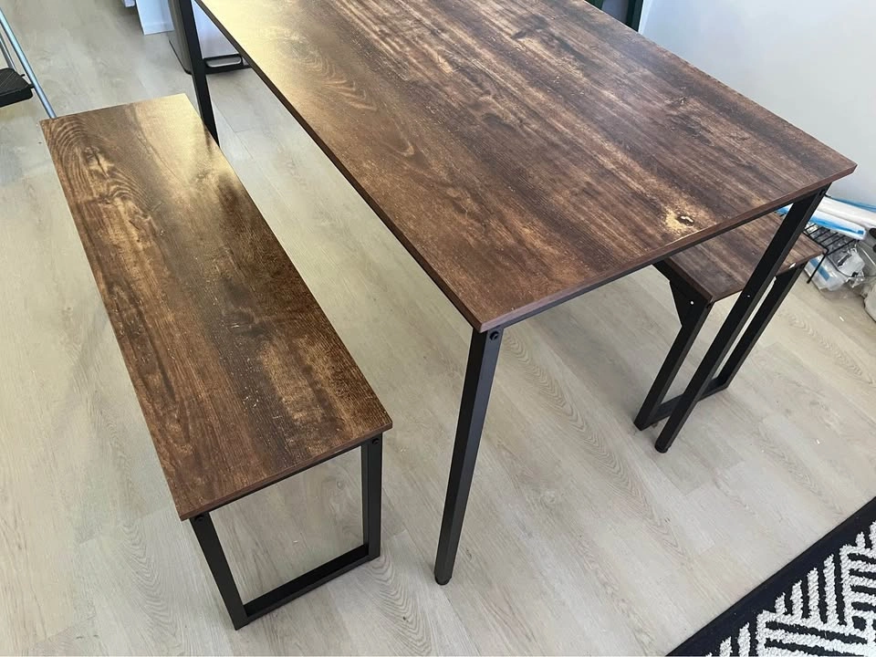 Apartment size kitchen table and 2 benches - photo 3