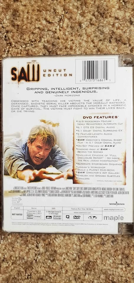 Saw, Saw II, and Saw III DVD Bundle - photo 5