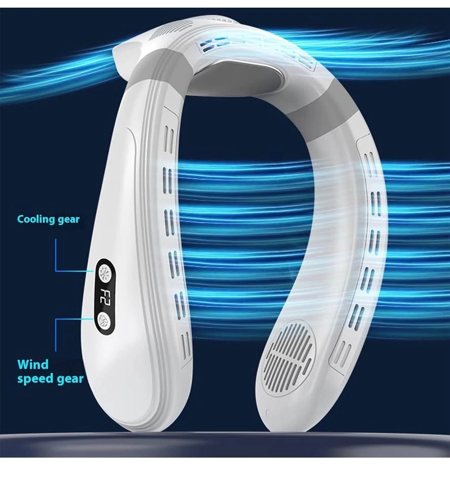 Portable Wearable Neck Fan – USB Rechargeable Bladeless Fan - photo 3
