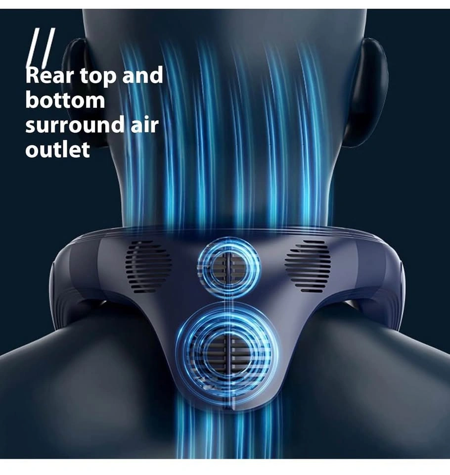 Portable Wearable Neck Fan – USB Rechargeable Bladeless Fan - photo 4