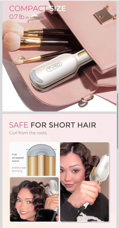 TYMO ROVY 1” 3-Barrel Hair Waver – Ionic Beach Wave Curling Iron - photo 3