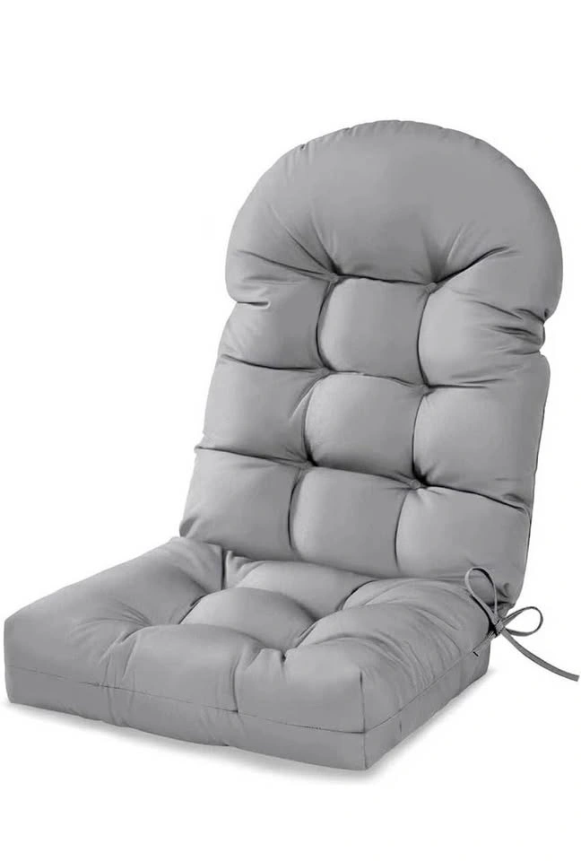 Set of 2 Tufted Outdoor High Back Chair Cushions